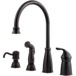 Click here to see Pfister GT26-4CBY Pfister GT26-4CBY Avalon 1-Handle Kitchen Faucet, Tuscan Bronze