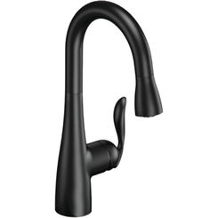 Click here to see Moen 5995BL Moen 5995BL Arbor One-Handle High Arc Pulldown Bar Faucet, Matte Black