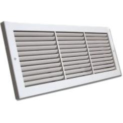 Click here to see Shoemaker 1100-28X14 Shoemaker 1100-28X14 Deluxe Baseboard Return Air Grille (Aluminum), Soft White