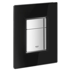 Click here to see Grohe 38845KS0 Grohe 38845KS0 Skate Cosmopolitan Wall Plate with Glass Surface - Velvet Black 