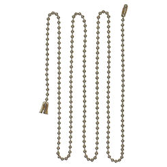 Click here to see Cooper BP331BB Cooper BP331BB Carded Ball Lamp Chain, 3 ft Chain, 1/8 in Ball Dia, Brass