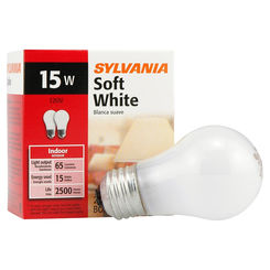 Click here to see Sylvania 10015 Osram Sylvania 10015 Incandescent Lamp, 15 W, 120 V, A15, Medium Screw E26, 2500 hr
