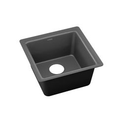 Click here to see Elkay ELX1616CH0 Elkay Quartz Luxe Single Bowl Dual Mount Bar Sink - Charcoal (ELX1616CH0)