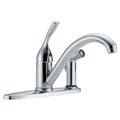 Click here to see Delta 300-DST Delta 300-DST Classic Single Handle Kitchen Faucet with Side Sprayer in Chrome