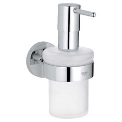 Click here to see Grohe 40448001 Grohe 40448001 Essentials Soap Dispenser and Holder, Starlight Chrome