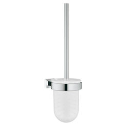 Click here to see Grohe 40513001 Grohe 40513001 Essentials Cube Toilet Brush Set, StarLight Chrome