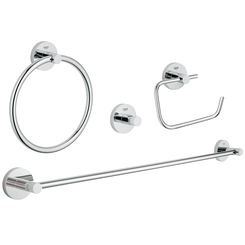 Click here to see Grohe 40823001 Grohe 40823001  Essentials Bathroom Accessories Set 4-in-1, StarLight Chrome 