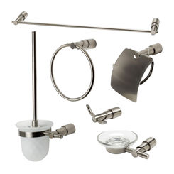 Click here to see Alfi AB9508-BN ALFI AB9508-BN 6-Piece Matching Bathroom Accessory Set, Brushed Nickel