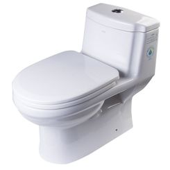 Click here to see Eago TB222 EAGO TB222 One Piece Elongated Toilet - White