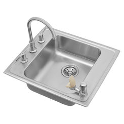 Click here to see Elkay DRKAD222065C Elkay DRKAD222065C Lustertone Stainless Steel Single Bowl Sink Package