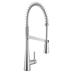 Click here to see Moen 5925 Moen 5925 Sleek Single Handle Pre-Rinse Spring Pull-down Kitchen Faucet, Chrome
