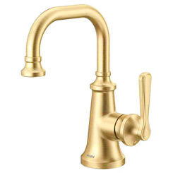 moen brushed faucet lavatory handle gold cia colinet