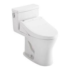 Click here to see Toto MW8563084CSMG#01 TOTO Ultramax WASHLET+ C5 Elongated One-Piece Toilet, 1.6 & 0.8 GPF, Cotton White- MW8563084CSMG#01
