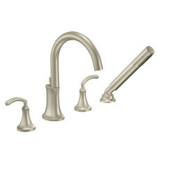 Click here to see Moen TS964BN Moen TS964BN Icon Two-Handle High Arc Roman Tub Faucet with Hand Shower, Brushed Nickel