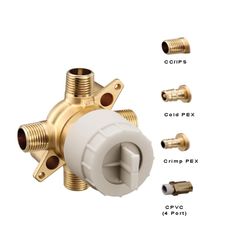 Click here to see Moen U140CXS Moen U140CXS M-CORE Tub/Shower Rough In Valve, WIRSBO Connection - with Stops