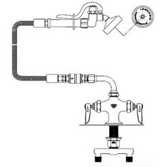 Click here to see T&S Brass B-0200-44H-VB T&S Brass B-0200-44H-VB Double Pantry Washdown Faucet
