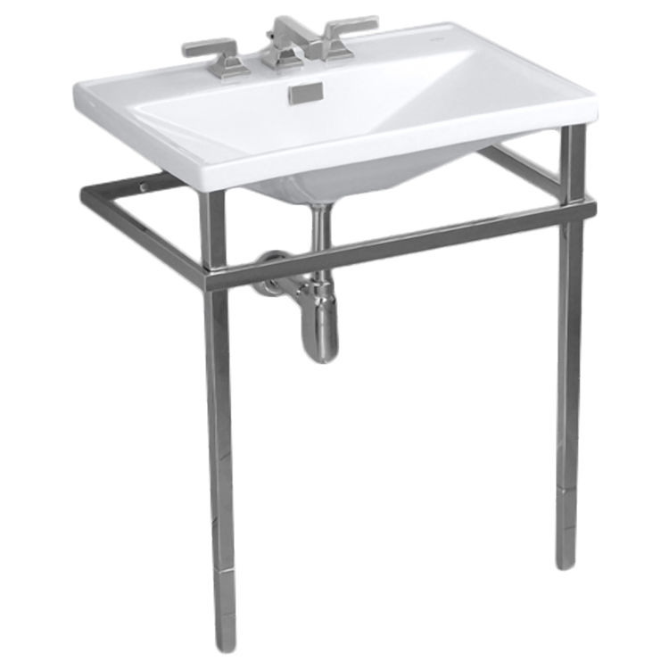 Toto LF930.8WCPN#11 TOTO LF930.8WCPN#11 Colonial White Lloyd Metal Console Lavatory