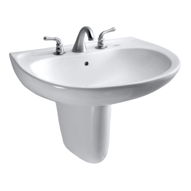 Toto LHT241G#11 Toto LHT241G#11 Supreme 23 x 20 Colonial White Lavatory Sink and Shroud