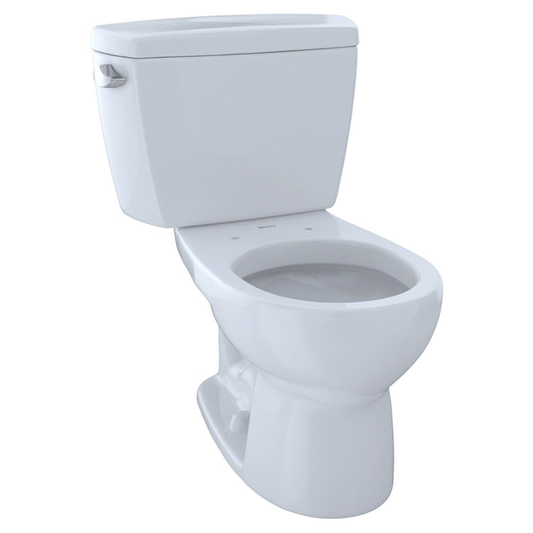 Toto CST743SD#01 TOTO Drake Two-Piece Round 1.6 GPF Toilet with Insulated Tank, Cotton White - CST743SD#01