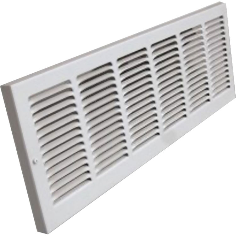16x8 Soft White Baseboard Return Air Grille Steel Shoemaker 1150