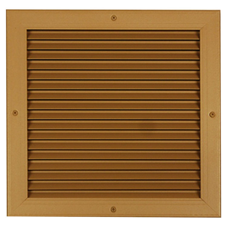 View 2 of Shoemaker 4100-20X14 20X14 Driftwood Tan Transfer Door Grille with Additional Loose Frame (Aluminum) - Shoemaker 4100