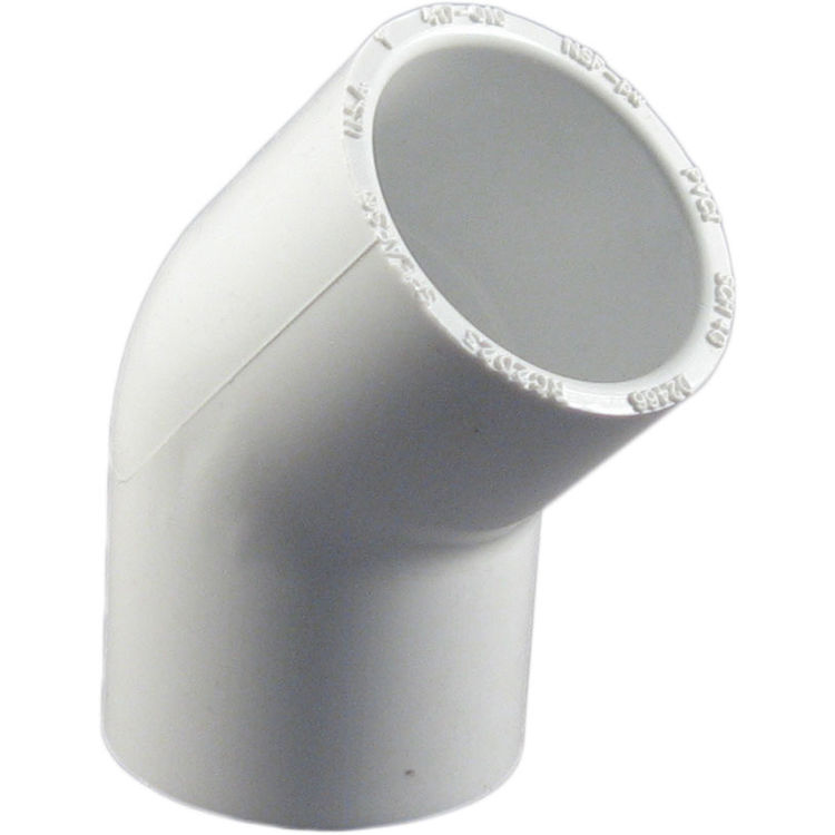 Commodity PVCL451 Schedule 40 PVC 45 Degree Elbow, 1 Inch