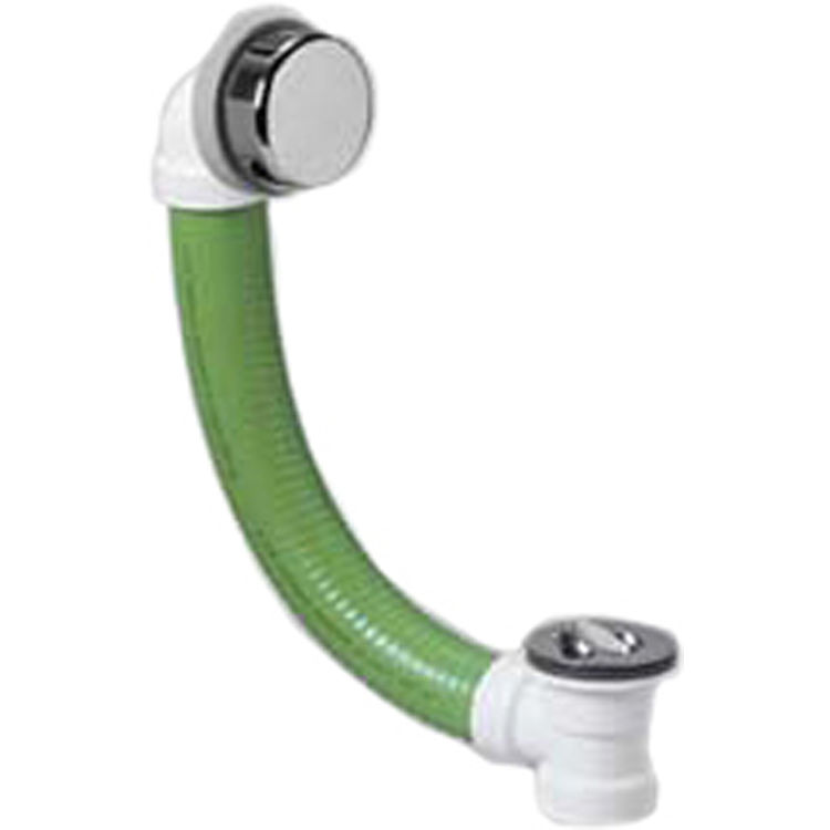 Watco Flex180 Pp Pvc Cp Flexible Push Pull Bath Waste Kit Chrome Plated