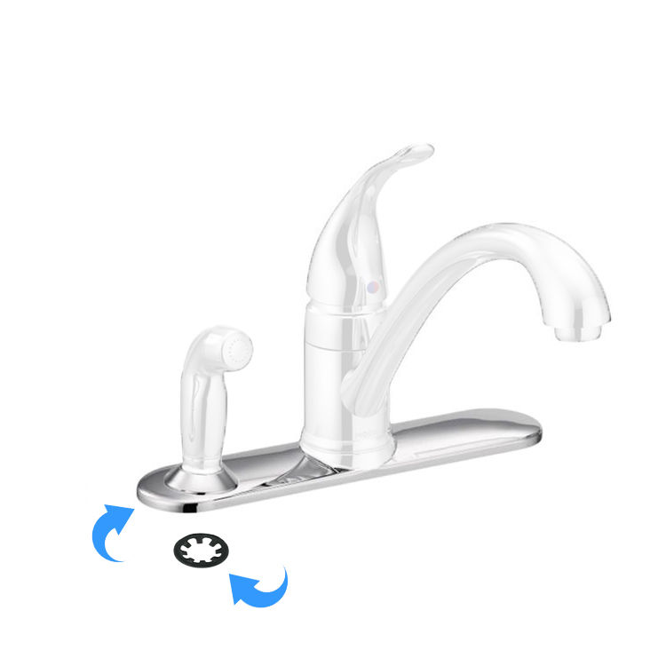 MOEN 123245 Escutcheon Kit with Deck Plate and Guide Chrome