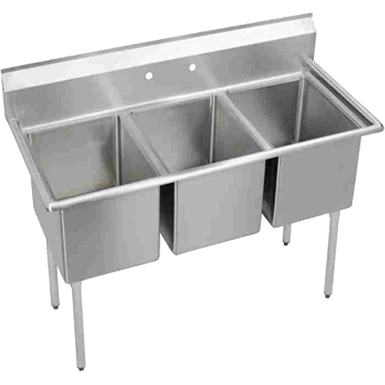Elkay E3C16X20-0X Elkay E3C16X20-0X Triple Bowl Economy Series Sink