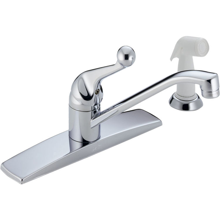 Delta TP440-TP Delta TP440-TP Chrome Single-Handle Kitchen Faucet with Side Spray