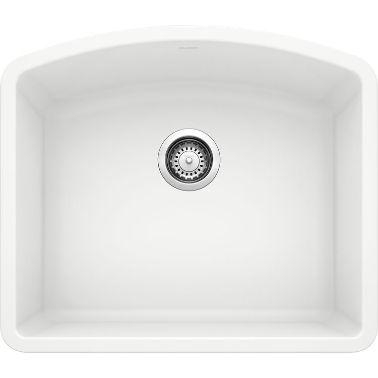 White 440175 DIAMOND SILGRANIT Single Bowl Undermount Kitchen Sink BLANCO