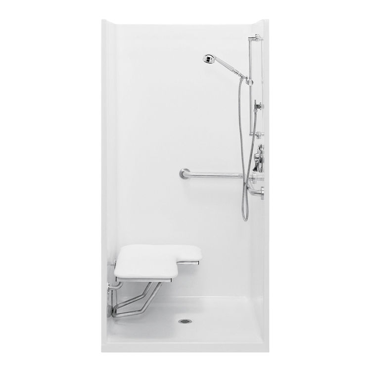 Aquatic 1363BFSMA Grab Bar 36"x36"x74" ADA Shower Stall
