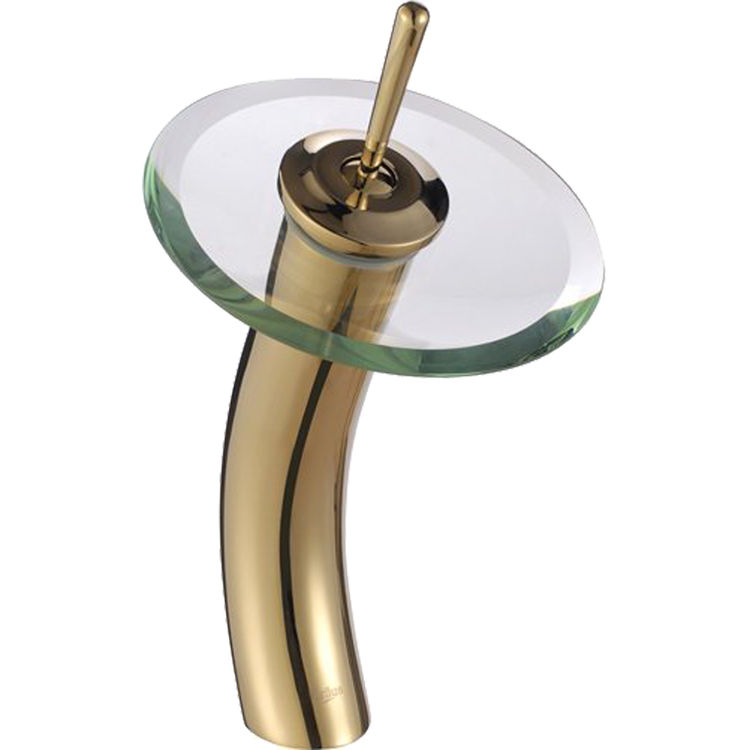 Kraus Kgw 1700g Cl Single Lever Vessel Glass Waterfall Faucet