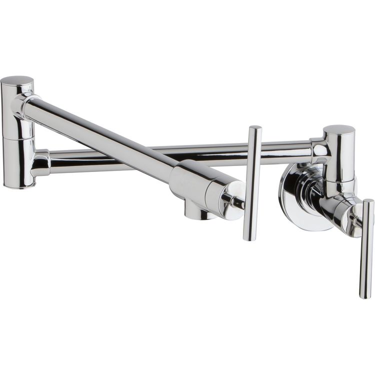 Elkay LKAV4091CR Elkay LKAV4091CR Avado Wall Mount Single Hole Pot Filler Kitchen Faucet with Lever Handles Chrome