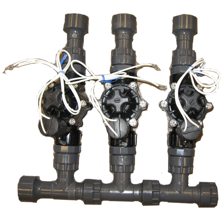 1" 3 Valve Manifold Setup for Irrigation System PlumbersStock