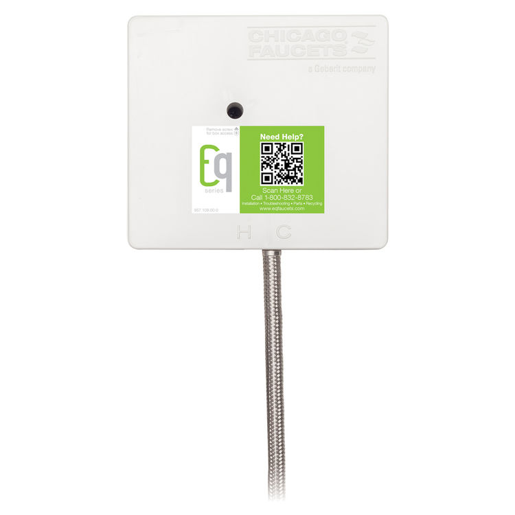 Chicago Faucet EQ-12KJKABNF Chicago Faucets EQ-12KJKABNF EQ Battery Power EQ Control Box Assembly with Concealed Mechanical Mixing Valve