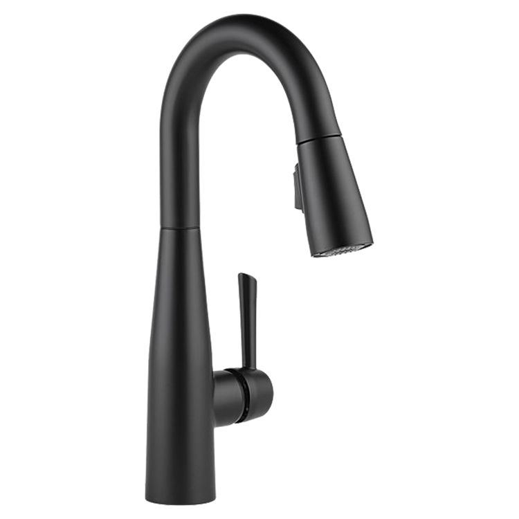 Delta 9913-BL-DST Delta 9913-BL-DST Matte Black Single Handle Pulldown Bar Faucet