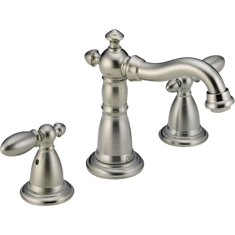 Delta 3555-SSMPU-DST Delta 3555-SSMPU-DST Victorian Stainless Two Handle Widespread Lavatory Faucet