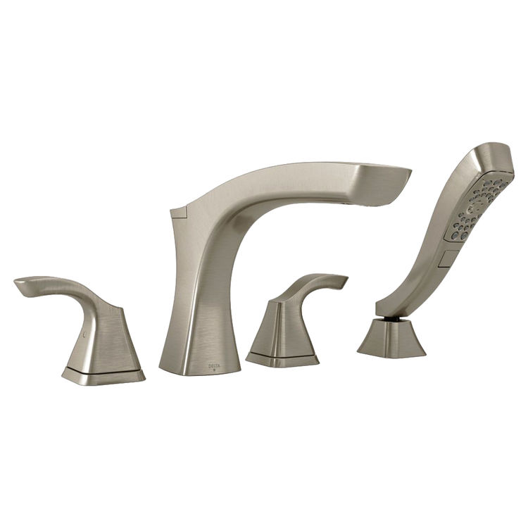 Delta T4752-SS Delta T4752-SS Stainless Roman Tub Faucet Trim with Spray