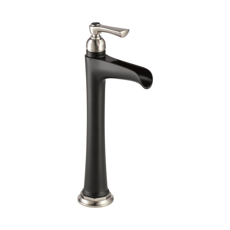 Brizo 65461LF-NKBL Brizo 65461LF-NKBL Luxe Nickel/Matte Black Rook One Handle Vessel Lavatory Faucet