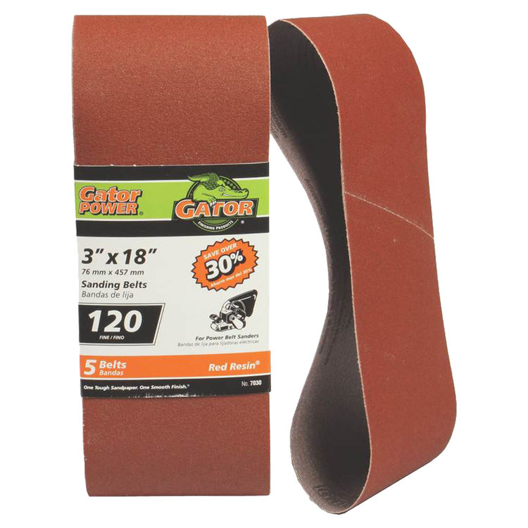 Gator 7030 Heavy Duty Resin Bond Power Sanding Belt 18 In X 3 In