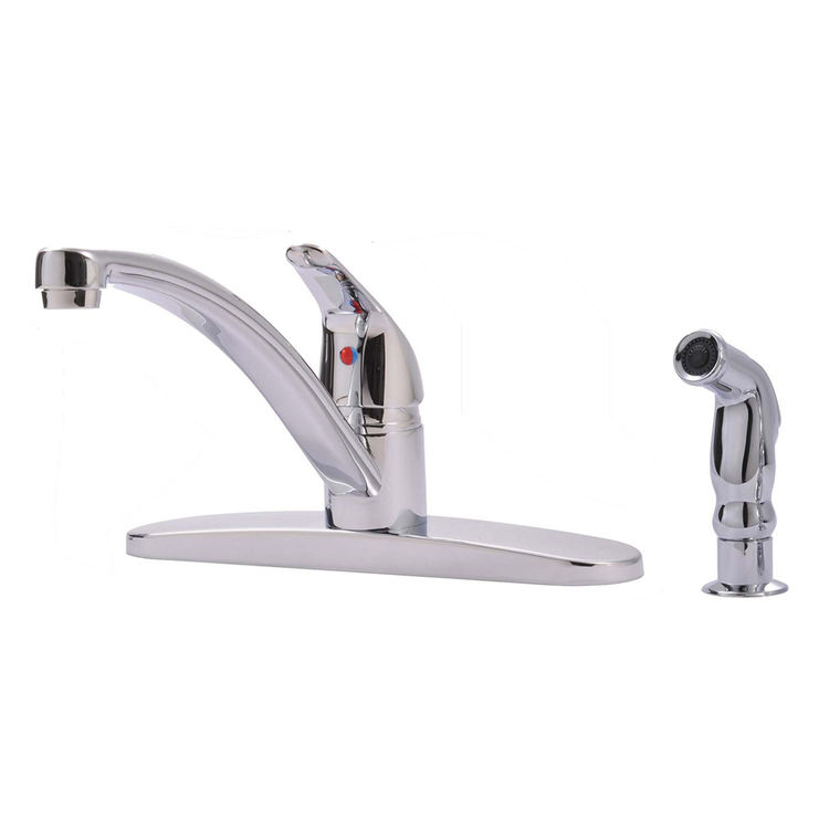 Ultra Faucets UF10240 Ultra Faucets UF10240 Chrome Classic One Handle Kitchen Faucet W/ Spray