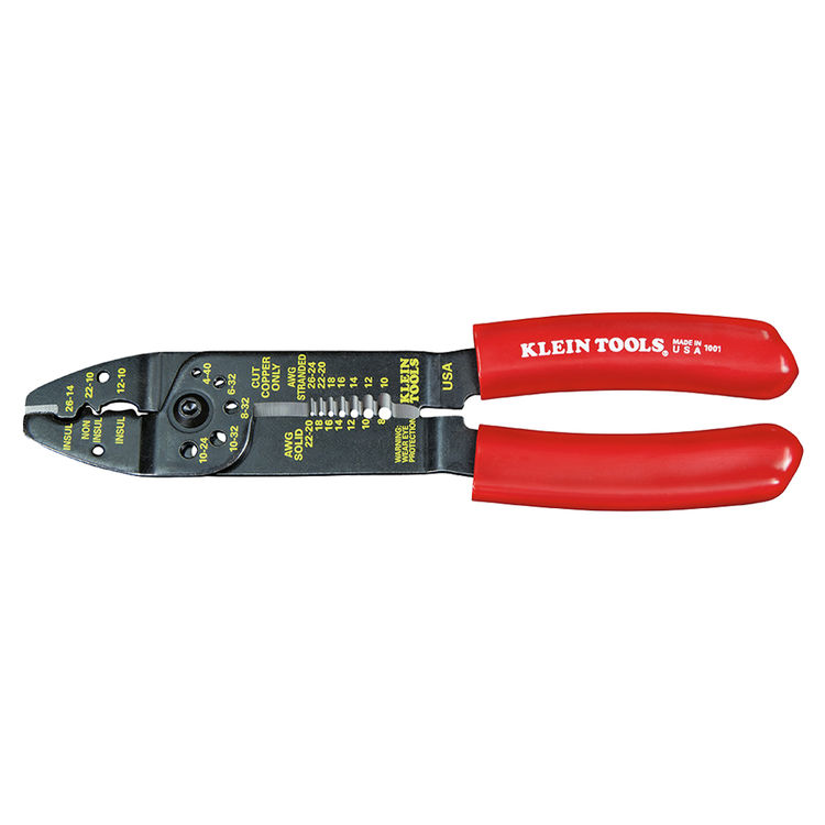 Klein 1001 Klein 1001 Multi-Purpose Electricians Tool, 8 - 22 AWG Solid, 10 - 26 AWG Stranded, 8-1/2 in OAL, Steel, Black Oxide