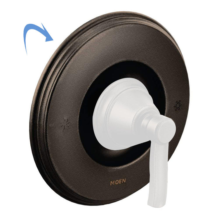 Moen 137395ORB Moen 137395ORB Part Escutcheon Mount 1-Handle Tub/Shower, Oil Rubbed Bronze