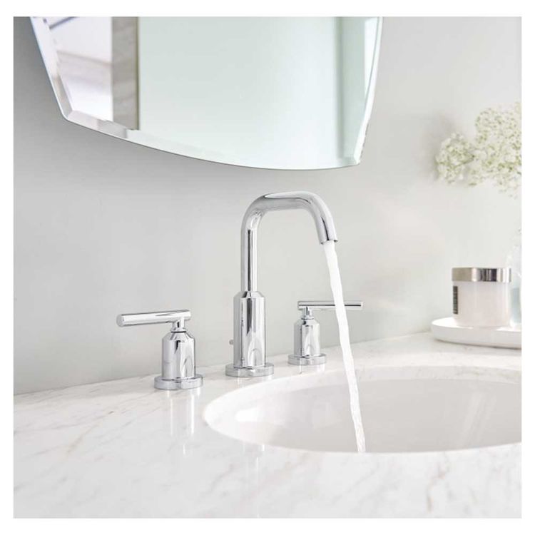 Moen T6142 Gibson Chrome Two Handle Widespread Lavatory Faucet