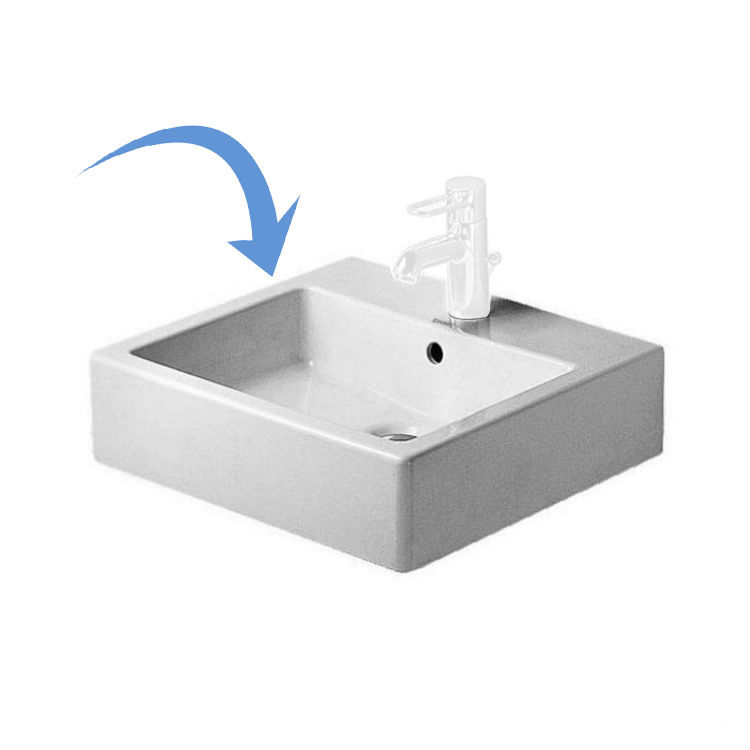 Duravit 0454500000 Duravit 0454500000 Vero Wall-Mount Rectangular Washbasin, White Alpin