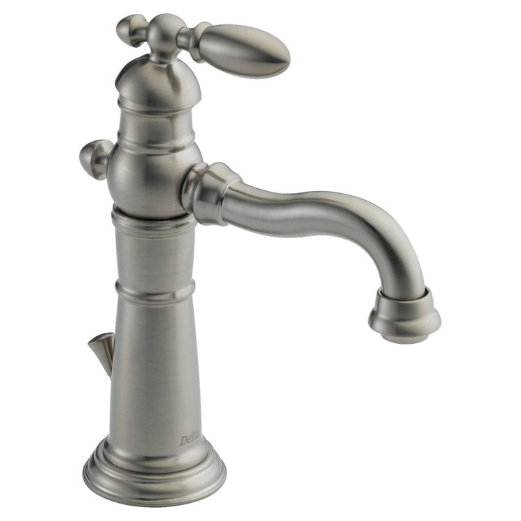 Delta 555LF-SS Delta 555LF-SS Victorian Single Handle Bathroom Faucet, Stainless