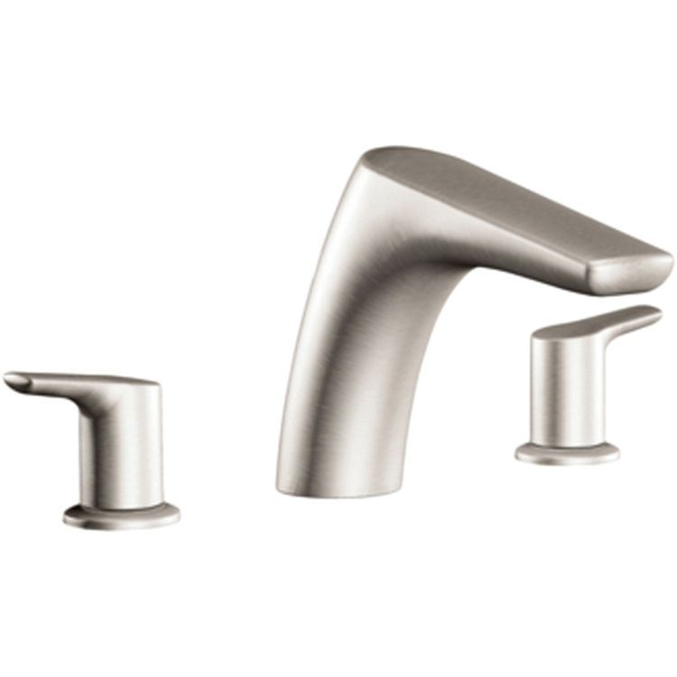 Moen T986BN Moen T986BN Brushed Nickel Two Handle Low Arc Roman Tub Trim
