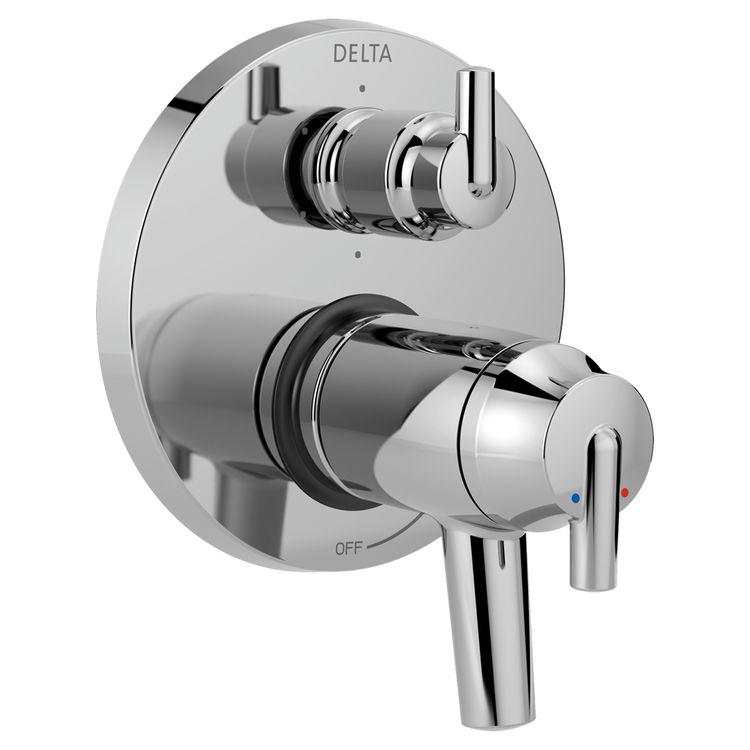 Delta T27T959 Delta T27T959 Contemporary 2-Handle TempAssure 17T Series Valve Trim w/ 6-Function Integrated Diverter, Chrome