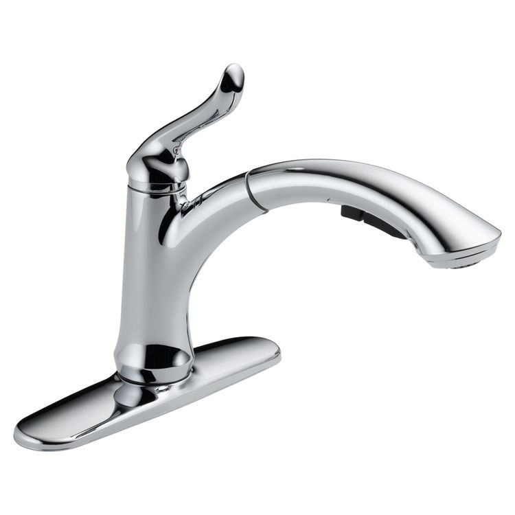 Linden single handle pullout kitchen faucet